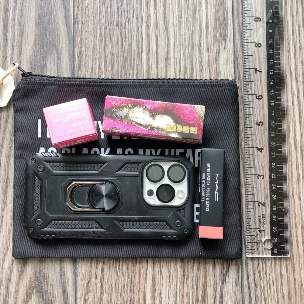 Makeup bag New with tags! Black make up bag case travel pouch - Picture 4 of 4